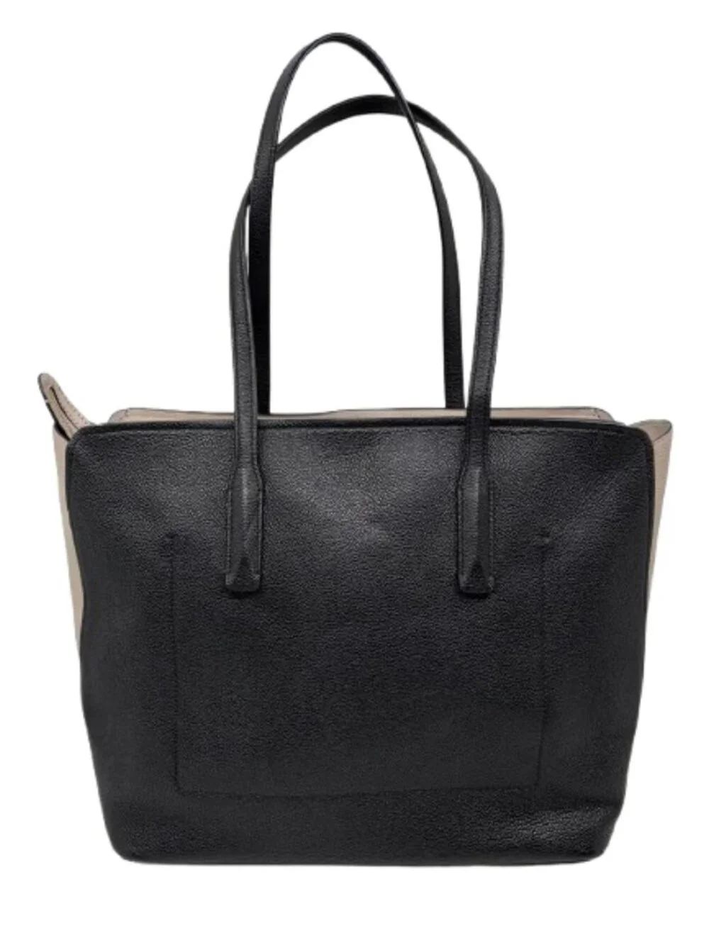 KATE SPADE~Margaux Large Work Tote~ PEBBLED LEATHER SHOULDER BAG Black Gray